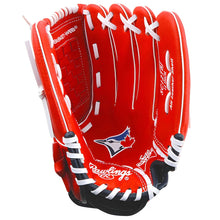 Load image into Gallery viewer, Rawlings Baseball Gloves Rawlings Sure Catch 12 inch Toronto Blue Jays Baseball Glove Youth Red
