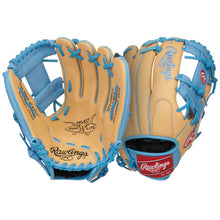 Load image into Gallery viewer, Rawlings Baseball Gloves Select Pro Lite Francisco Lindor 11.5" (2026) Youth SPL150FLC Camel/Columbia Blue RHT
