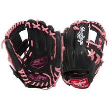 Load image into Gallery viewer, Rawlings Baseball Infield Gloves R9 ContoUR 11.25" (2026) Youth R91125U-2BP Black/Pink Right-hand throw RHT
