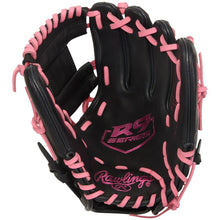 Load image into Gallery viewer, Rawlings Baseball Infield Gloves Rawlings R9 ContoUR 11.25" (2026) Youth R91125U-2BP Black/Pink Right-hand throw
