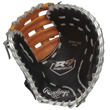 Load image into Gallery viewer, Rawlings First Base Mitt Rawlings R9 Contour Youth 12&quot; black/tan front (palm)
