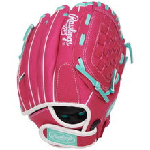 Load image into Gallery viewer, Rawlings Softball Gloves Rawlings Sure Catch 10.5" (2026) Youth SCSB105PM Pink/Mint Basket Web
