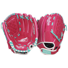 Load image into Gallery viewer, Rawlings Softball Gloves Rawlings Sure Catch 10.5" (2026) Yth SCSB105PM Pink/Mint Basket Web

