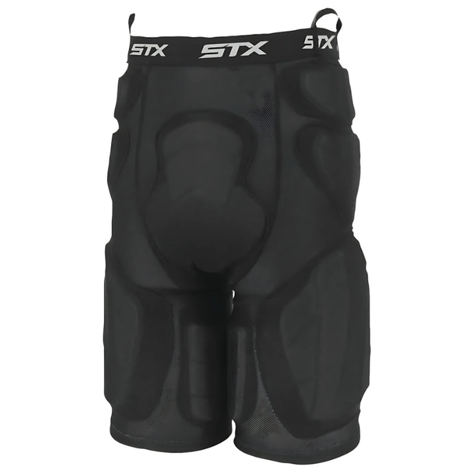 STX Lacrosse Goalie Pants STX Deluxe Intermediate Black front side facing left