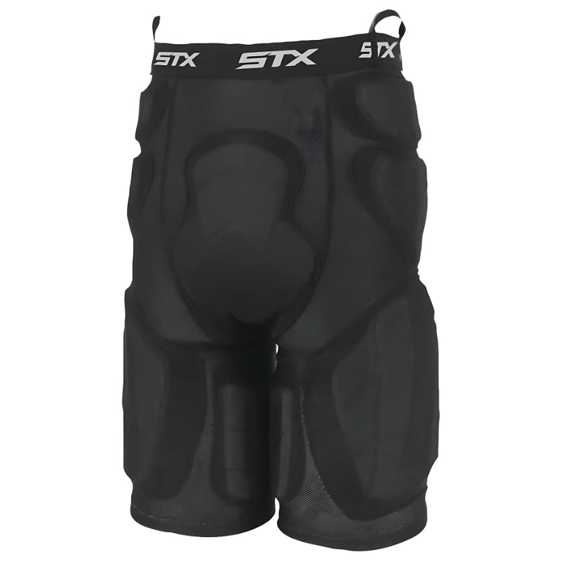 STX Lacrosse Goalie Pants STX Deluxe Intermediate Black front side facing left