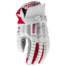 Load image into Gallery viewer, STX Lacrosse Protective Gear STX Surgeon RZR 2 Lacrosse Gloves White Red

