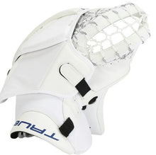 Load image into Gallery viewer, full view of white &quot;Elevate your game with the True Catalyst 9X3 Goalie Glove
