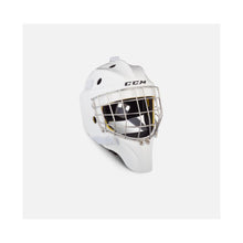 Load image into Gallery viewer, full view white CCM Axis 1.5 Ice Hockey Goalie Mask - Junior
