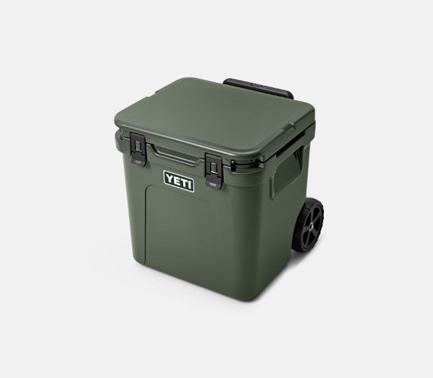 Front view camp green YETI Roadie 48 Wheeled Cooler