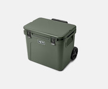 Load image into Gallery viewer, front view camp green YETI Roadie 60 Wheeled Cooler
