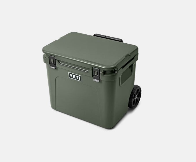 front view camp green YETI Roadie 60 Wheeled Cooler