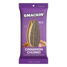 Load image into Gallery viewer, Smackin Snacks Smackin Flavoured Sunflower Seeds Pack Cinnamon Churro
