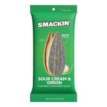 Load image into Gallery viewer, Smackin Snacks Smackin Flavoured Sunflower Seeds Pack Sour Cream Onion
