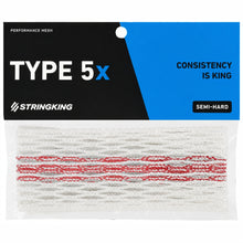Load image into Gallery viewer, StringKing Lacrosse Accessories StringKing Type 5X Semi-Hard Lacrosse Mesh White Red
