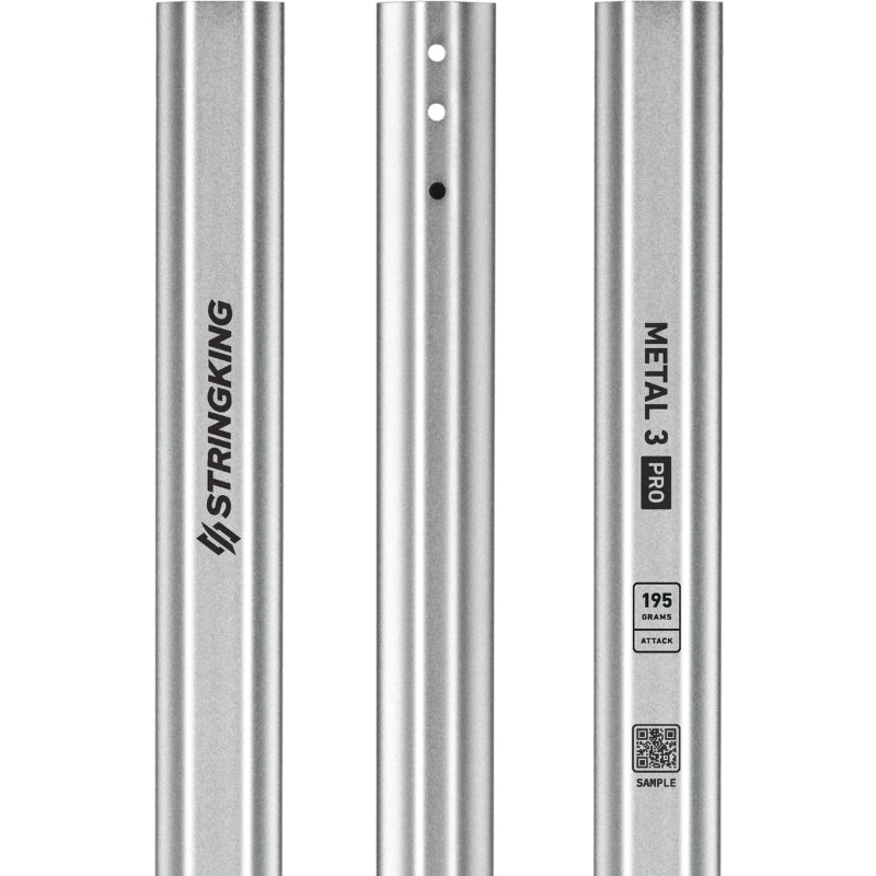 StringKing Lacrosse Shafts StringKing Metal 3 Pro Attack Lacrosse Shaft Silver 195g