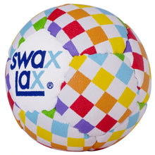Load image into Gallery viewer, Swax Lax Lacrosse Training Ball Swax Lax Soft Weighted, Rainbow Check design
