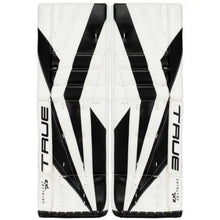Load image into Gallery viewer, True Goalie Leg Pads True Catalyst 7X3 Senior White/Black front of both pads
