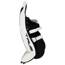Load image into Gallery viewer, True Goalie Leg Pads True Catalyst 7X3 Senior White/Black side of left pad facing left

