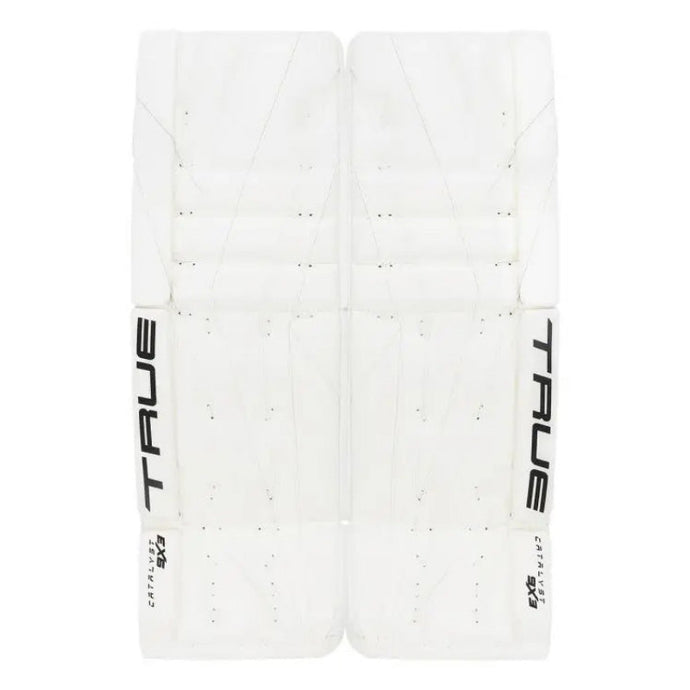 True Goalie Leg Pads True S23 Catalyst 9X3 Senior White/Black front of both pads