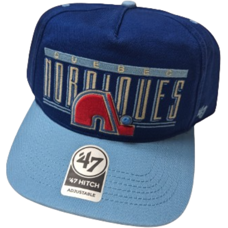 '47 Brand NHL Double Header Baseline Hitch Snapback Hat - Quebec Nordiques