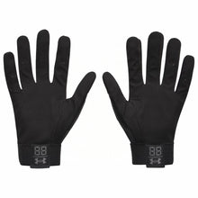 Load image into Gallery viewer, Under Armour Baseball Gloves Under Armour Clean Up Batting Gloves Junior Black Silver Small Medium Large
