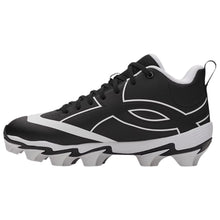 Load image into Gallery viewer, Under Armour Baseball Shoes Under Armour Leadoff Icon Mid RM Baseball Cleats Junior 2026 Black White
