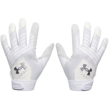 Load image into Gallery viewer, Under Armour (UA) Baseball Batting Gloves Under Armour (UA) Clean Up Men's White/Metallic Silver 6000253
