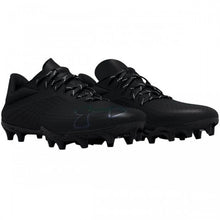 Load image into Gallery viewer, Under Armour UA Lacrosse Cleats Under Armour UA Blur Select MC Men&#39;s Adult Black side front of 2 shoes pointing right
