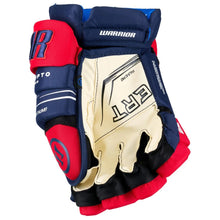 Load image into Gallery viewer, Warrior Hockey Protective Gear Warrior Covert Krypto Pro Hockey Gloves Senior 2026 Navy Red Size 13 14 15
