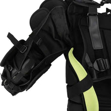 Load image into Gallery viewer, Warrior Ice Hockey Goalie Chest and Arm Protectors Warrior S23 Ritual X4 E Youth Black back close-up of left arm
