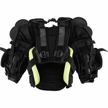 Load image into Gallery viewer, Warrior Ice Hockey Goalie Chest and Arm Protectors Warrior S23 Ritual X4 E Youth Black back
