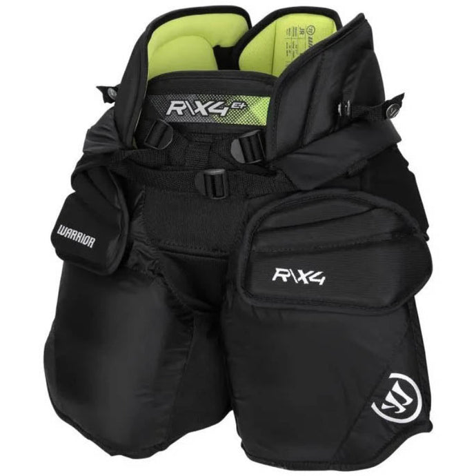 Warrior Ice Hockey Goalie Pants Warrior S23 Ritual X4 E+ Junior Black front side facing left