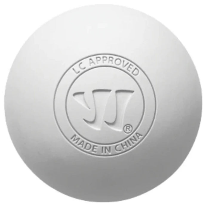 Warrior Lacrosse Ball Warrior white, showing 'W' logo