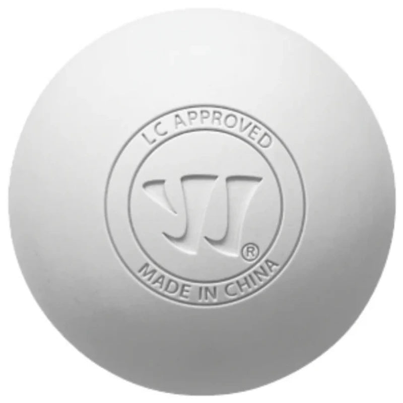 Warrior Lacrosse Ball Warrior white, showing 'W' logo