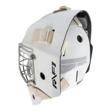 Load image into Gallery viewer, back of helmet white Warrior Ritual F1 Pro Ice Hockey Goalie Mask - Senior
