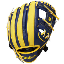Load image into Gallery viewer, Wilson Baseball Gloves Wilson A200 Savannah Bananas 10" T-Ball (2026) Youth Banana YellowithNavy WBW10135910 WBW10221710 RHT Right-hand throw LHT Left-hand throw
