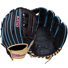 Load image into Gallery viewer, Wilson Baseball Gloves Wilson A450 11" Infield (2026) Youth Black/Blonde WBW10397811 WBW10397911 RHT LHT
