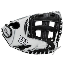 Load image into Gallery viewer, Wilson Baseball Gloves Wilson A700 33 inch Fastpitch Softball Catcher`s Mitt Black White
