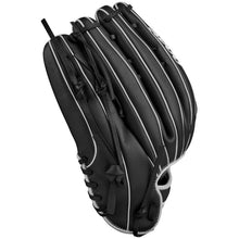 Load image into Gallery viewer, Wilson Baseball Gloves Wilson A900 PF1892 Pedroia Fit 12.25-inch Outfield (2024) Youth Black/White/Silver WBW102572 97512836722 Right-hand throw
