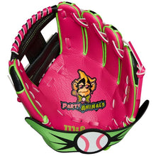 Load image into Gallery viewer, Wilson Baseball Gloves Wilson EZ Catch Party Animals 10-inch (2026) Youth Neon Pink/Black/Neon Green WBW10221310 RHT
