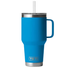 Load image into Gallery viewer, YETI Drinkware YETI Rambler 1L Mug with Straw Lid Big Wave Blue
