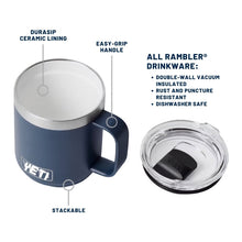 Load image into Gallery viewer, Yeti Drinkware Yeti Rambler 10oz Ceramic Lining Stackable Mug with Magslider Lid Overview
