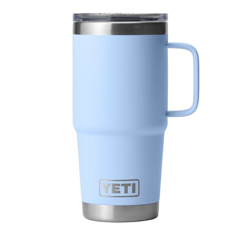 Yeti Drinkware Yeti Rambler 20oz Travel Mug with Stronghold Lid Big Sky Blue