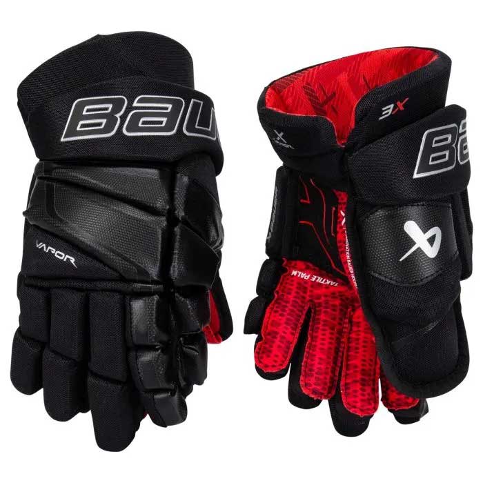 picture of the black Bauer S22 Vapor 3X Ice Hockey Gloves (Senior)