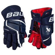 Load image into Gallery viewer, picture of the navy Bauer S22 Vapor 3X Ice Hockey Gloves (Senior)
