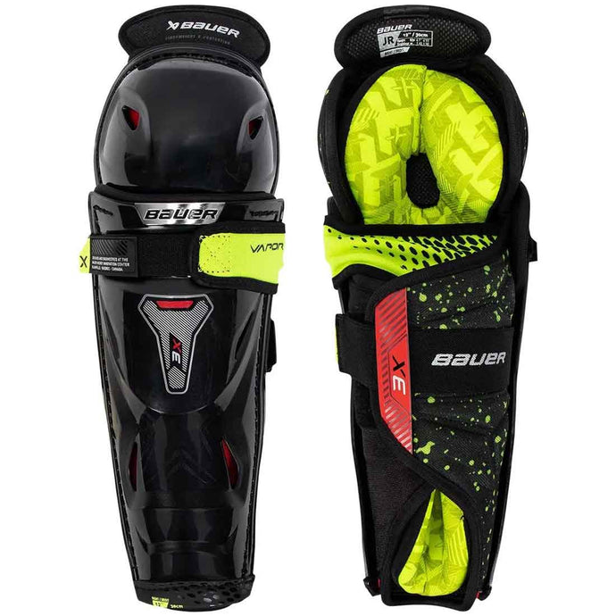 Front and back picture Bauer S22 Vapor 3X Ice Hockey Shin Guards (Junior)