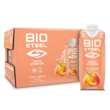 Load image into Gallery viewer, Picture of BioSteel Ready-to-Drink (RTD) Sports Drink 500ml Tetra Pak peach mango
