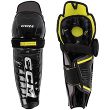 Load image into Gallery viewer, full front and back picture CCM S22 Tacks AS 580 Ice Hockey Shin Guards (Junior)
