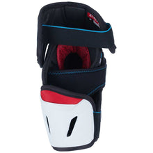 Load image into Gallery viewer, photo of strapping CCM S23 Jetspeed FT6 Pro Ice Hockey Elbow Pads (Junior)
