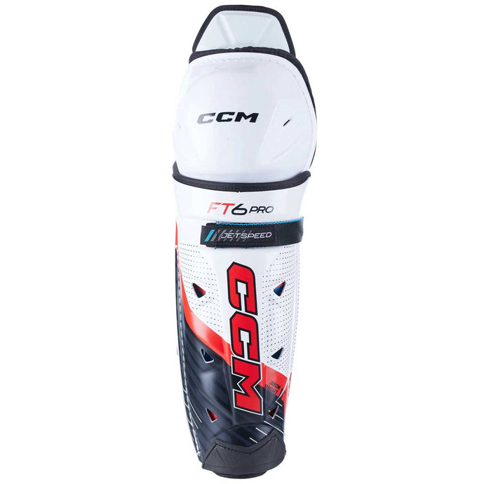 picture of front CCM S23 Jetspeed FT6 Pro Ice Hockey Shin Guards (Senior)